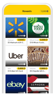 opciones de recompensa de CashWalk