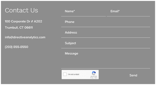 Formulario de contacto de Directive Analytics Online Panel