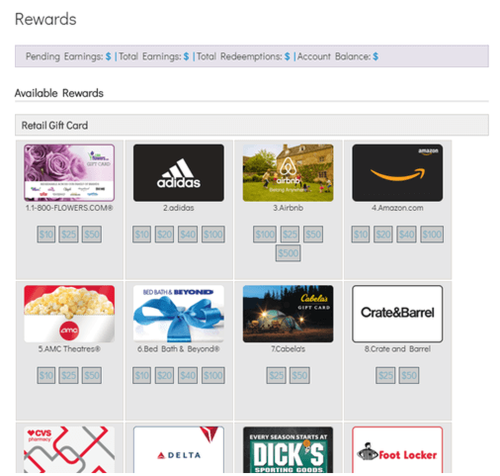 recompensas de global survey group