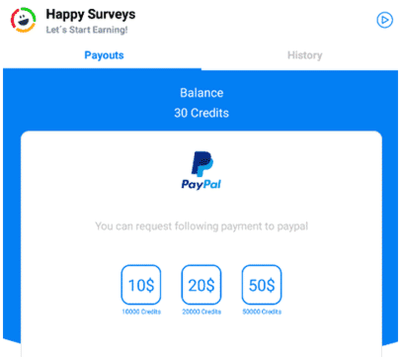 opciones de pago de happy surveys