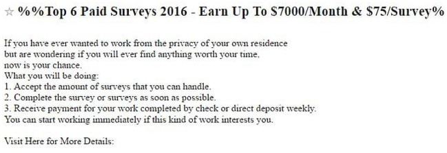 estafa de encuestas en craigslist