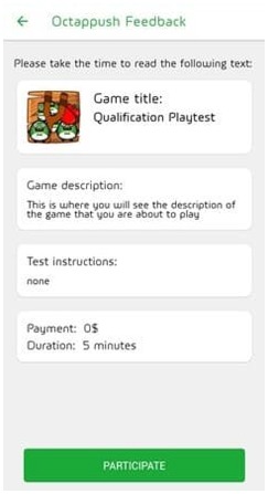 prueba de calificación para octappush