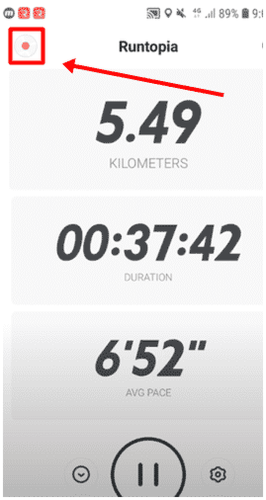 pasos diarios de runtopia