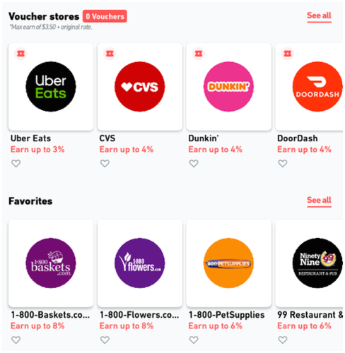ofertas de cashback de Fluz