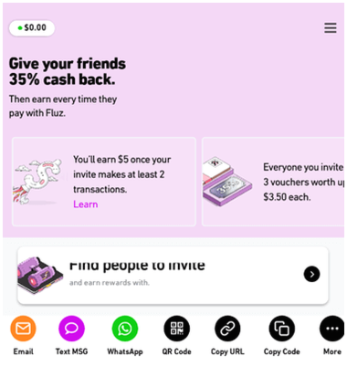 programa de referidos de Fluz