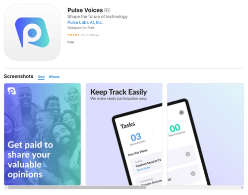 aplicación de Pulse Voices