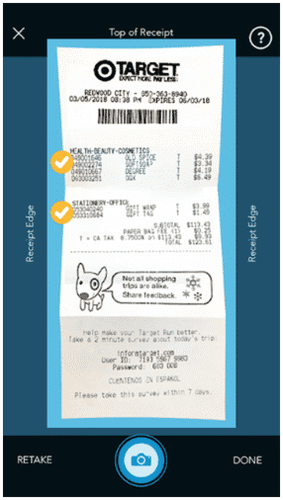 shopkick subir recibos