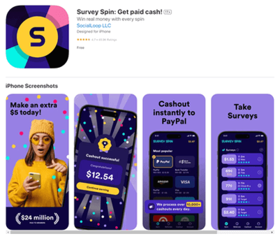 app de survey spin