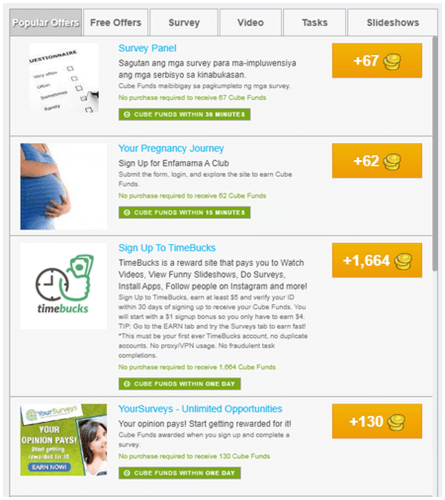 ofertas pagadas you cubez
