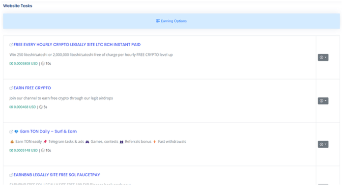 tareas del sitio web de adeasly