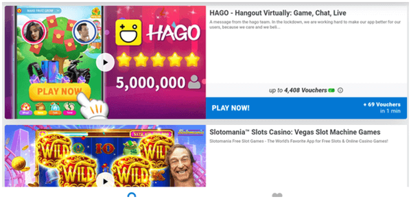 ganando vales en scratch cards pro