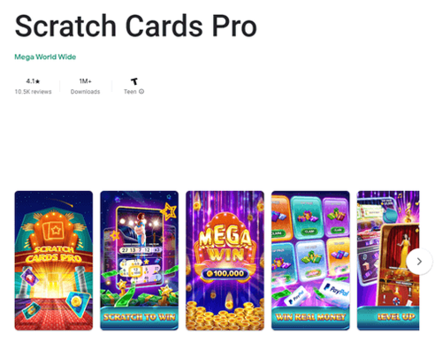 aplicación scratch cards pro