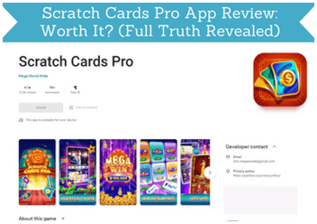 cabecera de reseña de la app scratch cards pro