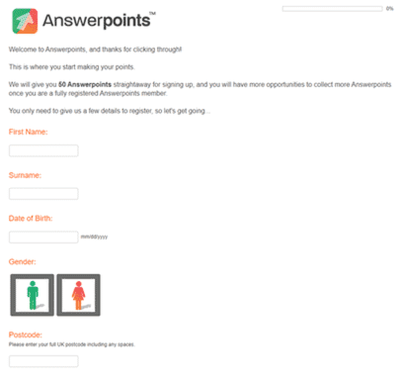 cómo registrarse en answerpoints