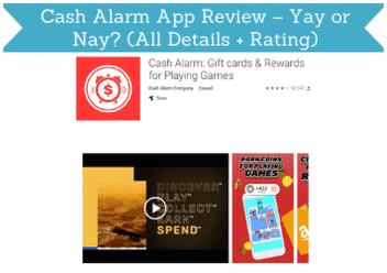 cabecera de reseña de la app Cash Alarm