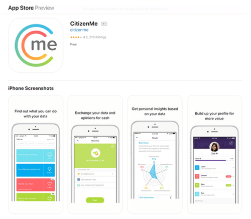 aplicación móvil de CitizenMe