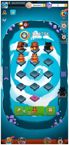 jugando al juego Crypto Dragons