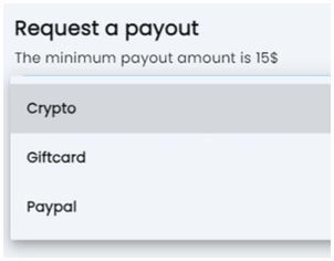métodos de pago de earnfm