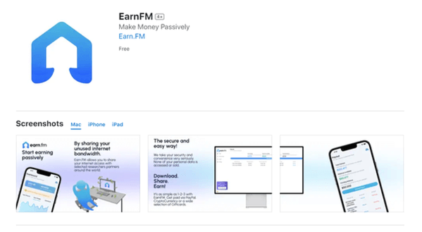 aplicación de earnfm