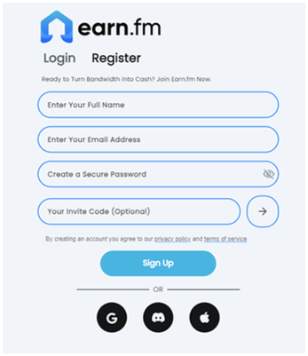 cómo unirse a earnfm