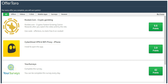 Muros de ofertas de Giveawaypros