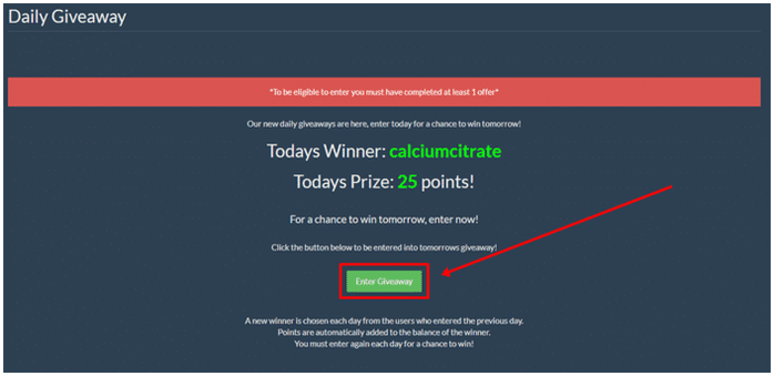 Sorteo Diario de Giveawaypros