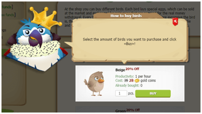comprando aves en golden farm