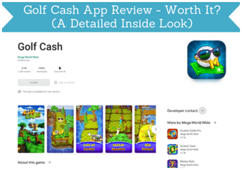 encabezado de reseña de la app Golf Cash