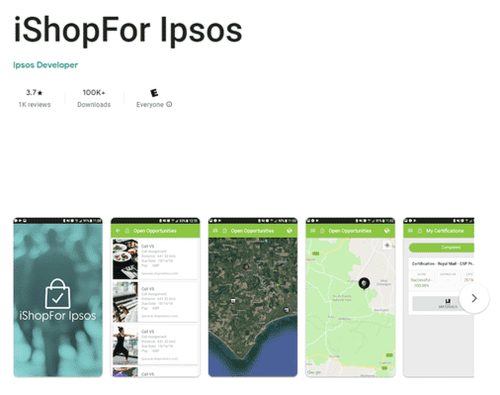 aplicación de ishopfor ipsos