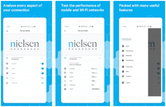 aplicación del panel de banda ancha de nielsen