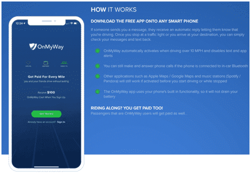 cómo funciona la aplicación OnMyWay