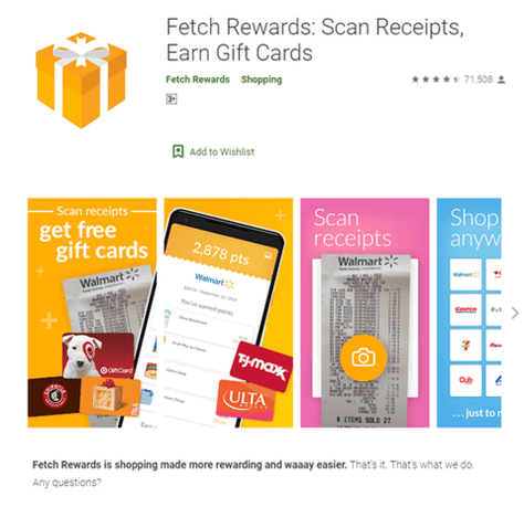 aplicación fetch rewards