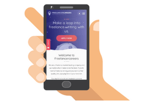 versión móvil de FreelancerCareers