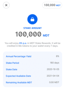 staking en RewardMe