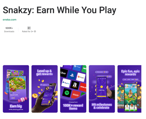 aplicación de snakzy