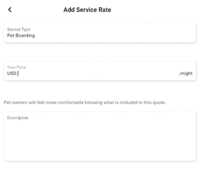 configurando tus tarifas en petbacker