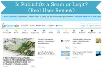 cabecera de reseña de publish0x