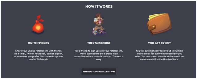 programa de referidos de humble bundle