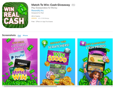 Aplicación de Match To Win