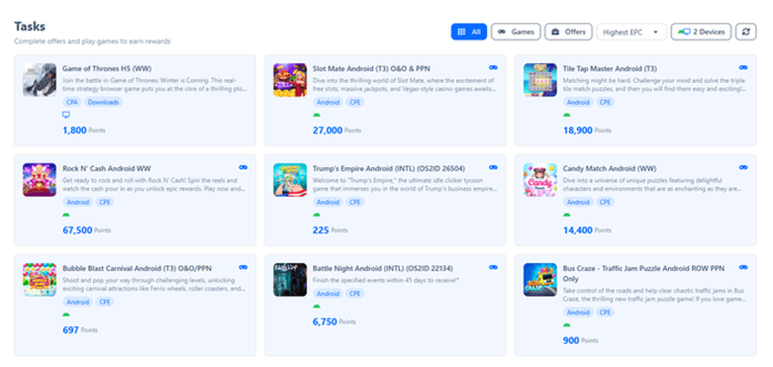 ofertas pagadas de RewardsXXL