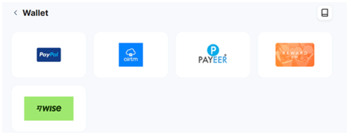 opciones de pago de taskcent