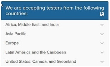 UserTesting está disponible en muchos países